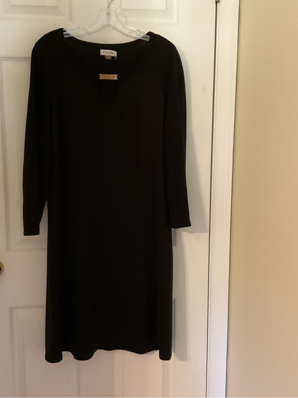Calvin Klein Black Long Sleeve Sweater Dress